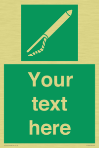 Custom sign safe condition Line throwing appliance